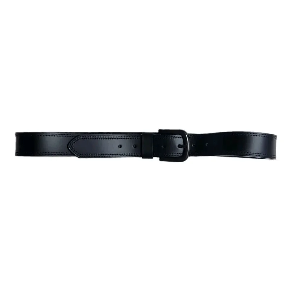Dickies Men's Black Leather Belt Size 38/95 Double Stitch Work Casual 11DI02F9
